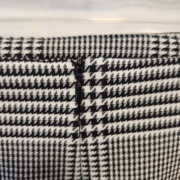 Rachel Zoe Houndstooth Mini Pencil Skirt Women’s Size 4 Black/White Preppy Work - Picture 7 of 10